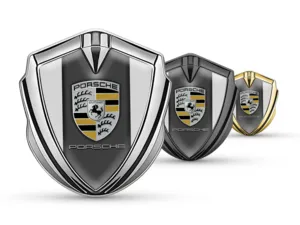 Porsche Badge Auto Lusso Look Corse Lucido